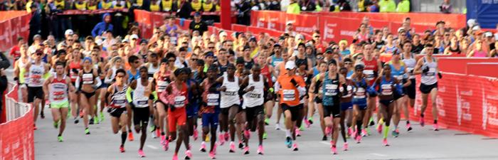 Runners at the start line