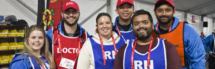 Medical volunteers at the 2024 Bank of America Chicago Marathon