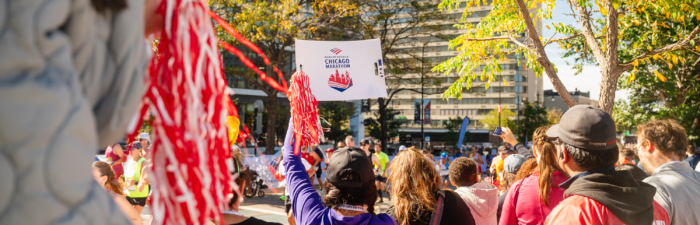 Spectators cheering during the 2025 Bank of America Chicago Marathon
